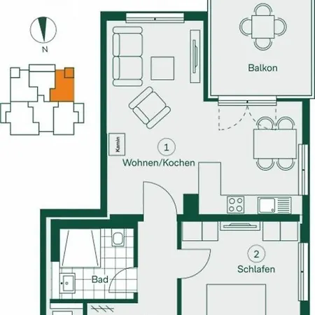 Appartement Haffresidenz - #133099 *